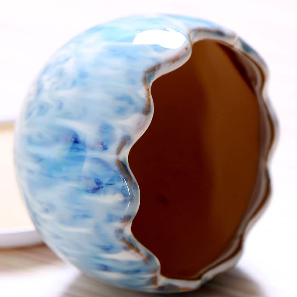 Doniczka Kreatywna okrągła ceramiczna doniczka Prosta doniczka Minimalistyczna sukulentna zielona roślina doniczkowa do ogrodu domowego balkonowa ozdoba ozdobna,