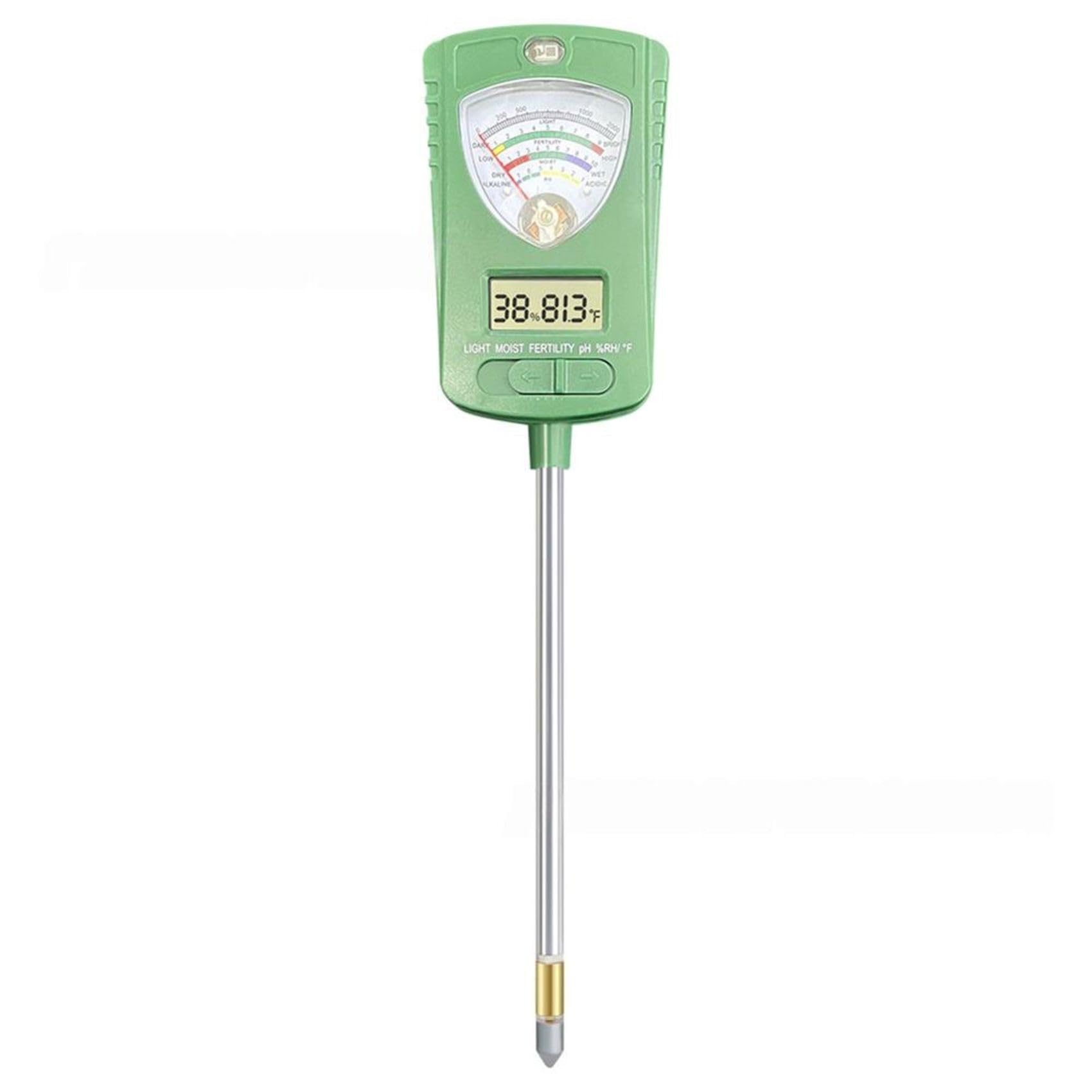 Jnchdghwa Soil Moisture Tester PH Fertility Temp Light Indoor Outdoor Temperature Humidity Meter Garden Farm Tool