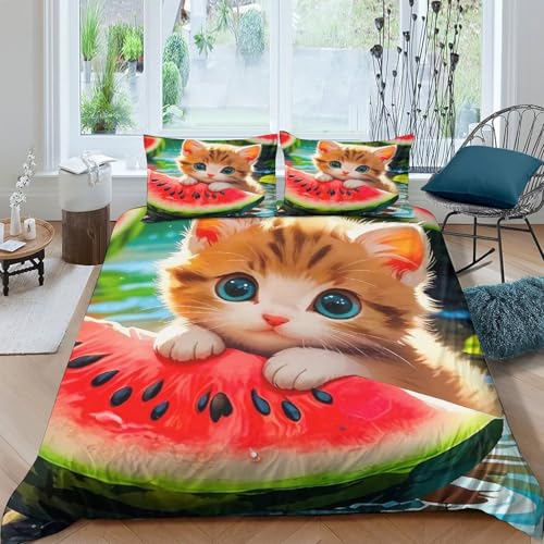 Housse de couette chat avec zip fermeture éclair lit King 220x240 - 2