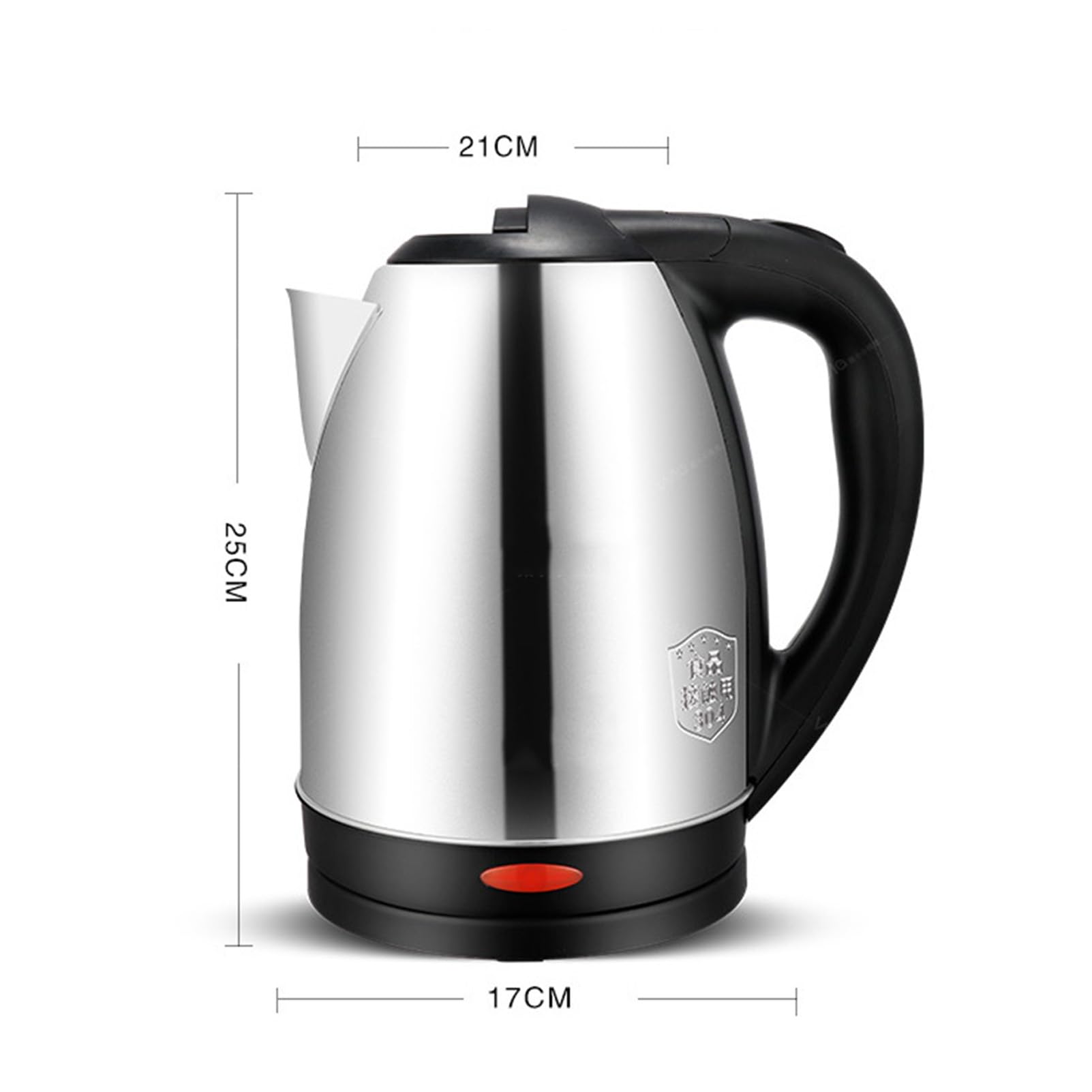 Hervidor eléctrico de 2 l, acero inoxidable 304, de ebullición rápida (1500 W, filtro antical lavable, botón para abrir la tapa, pico vertedor perfecto), plateado, talla única.