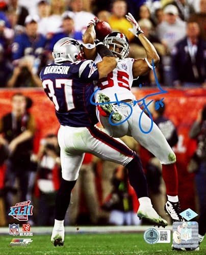 David Tyree Autographed 8x10 Photo S.B. XLII Helmet Catch Beckett BAS QR Stock #247914