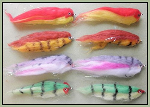 Mosche Per Luccio 4 Mosche Artificiali Per Luccio - Imitazioni Trota, Persico, Arcobaleno, Jack & Firebird Taglia 2/0 Fly Fishing Per Predatori - Foto 3
