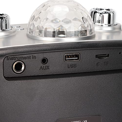 KOSDFOGE Conjunto de Máquina de Karaokê de Luz Colorida Portátil Bluetooth Para Alto-Falante de Kara