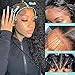 20Inch Deep Wave Lace Front Wigs Human Hair-13x4 HD Transparent Deep Wave Frontal Wigs Human Hair Glueless Curly Wigs for Women 200% Density Curly Lace Front Human Hair Pre Plucked with Baby Hair