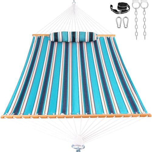 Image of Lazy Daze 12 FT Sunbrella Fabric Hammock, Non-Fading Double Outdoor Hammock