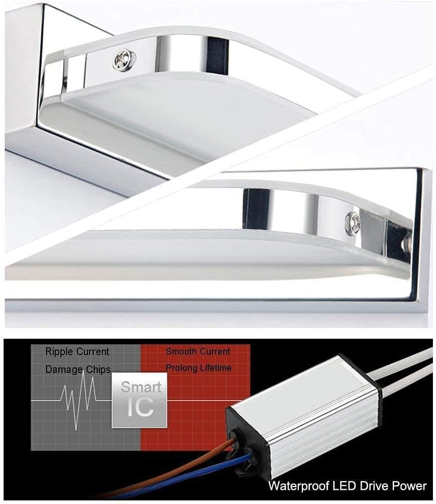 Lampe frontale à LED pour miroir et appliques murales design pour lustres de bain - 5