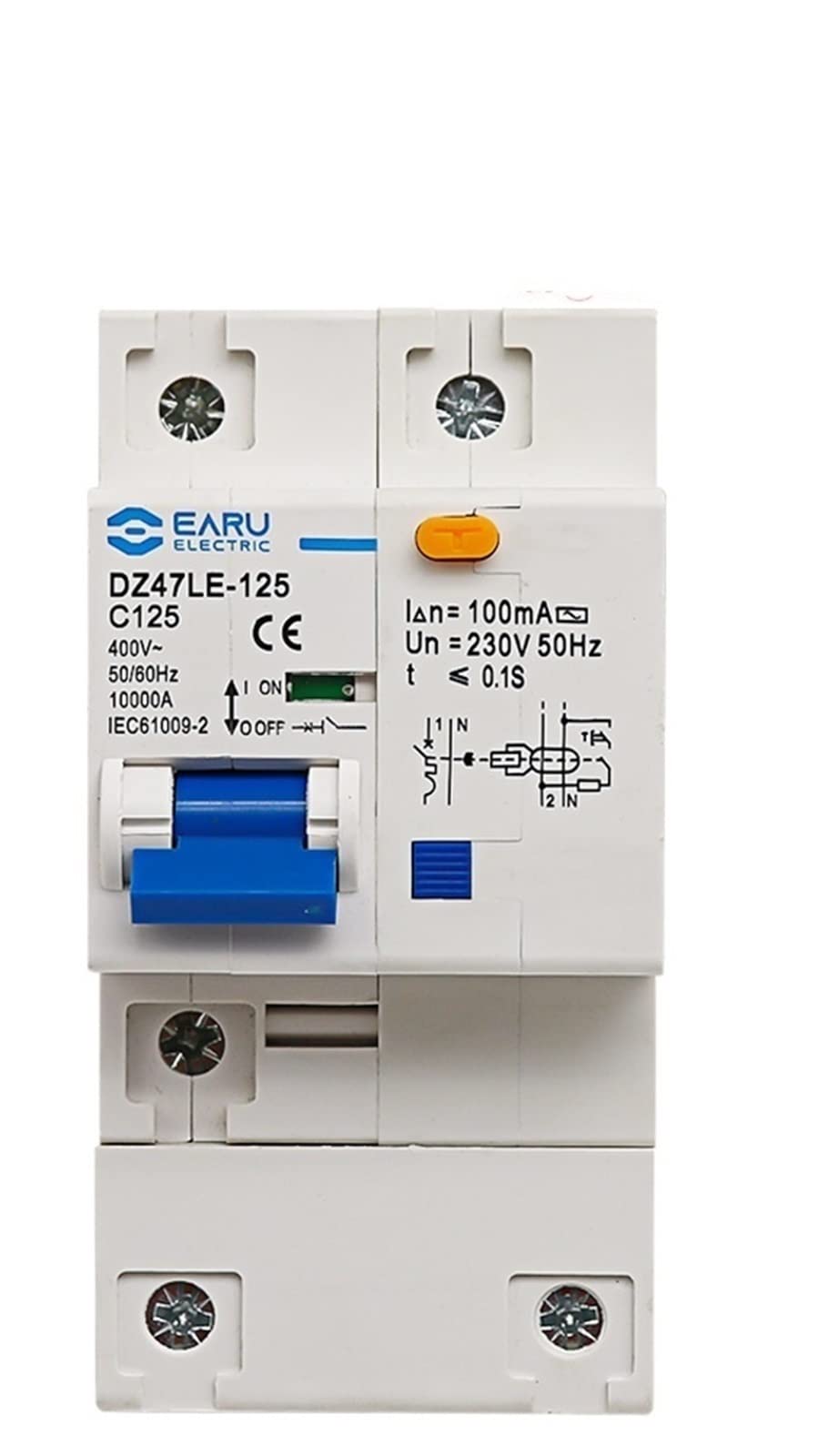 Disjoncteur triphasé DZ47LE-125 AC400V 125A protégeant votre réseau