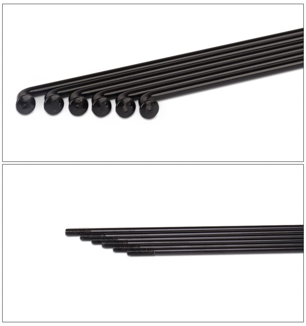 Szprychy rowerowe, 13G Stal węglowa 40 szt. Łuk J z 12 mm igłami 70~305(120mm)