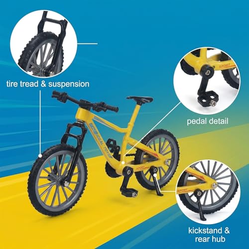 NiceNaiils 2 Stück Mini Bmx Fingerfahrrad Mtb Fahrrad Modell Deko Fahrrad Druckguss Spielzeug Mini Bend Fahrrad Modell Rennrad Mountainbike