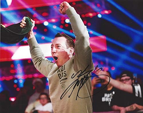 AUTOGRAPHED Kyle Busch 2019 WWE Monday Night Raw (Nashville) WWE 247 CHAMPIONSHIP BELT WINNER Signed Picture 8X10 Inch NASCAR Glossy Photo with COA