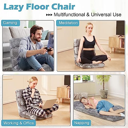 image for DAWNTREES Folding Lazy Sofa Adjustable Lounge Chair Floor Balcony Bay 
