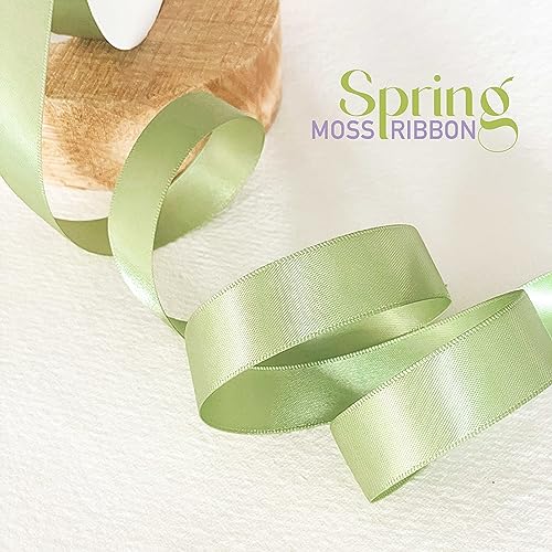 Image of RBS - Green Gift Hamper Box Empty, 2.5m Satin Spring Moss Ribbon (1 Pack) Hamper Boxes for Gift Empty (26 x 26 x 8cm) Gift Cardboard Box Empty Gift Packing Box Reusable gift boxes (Green)