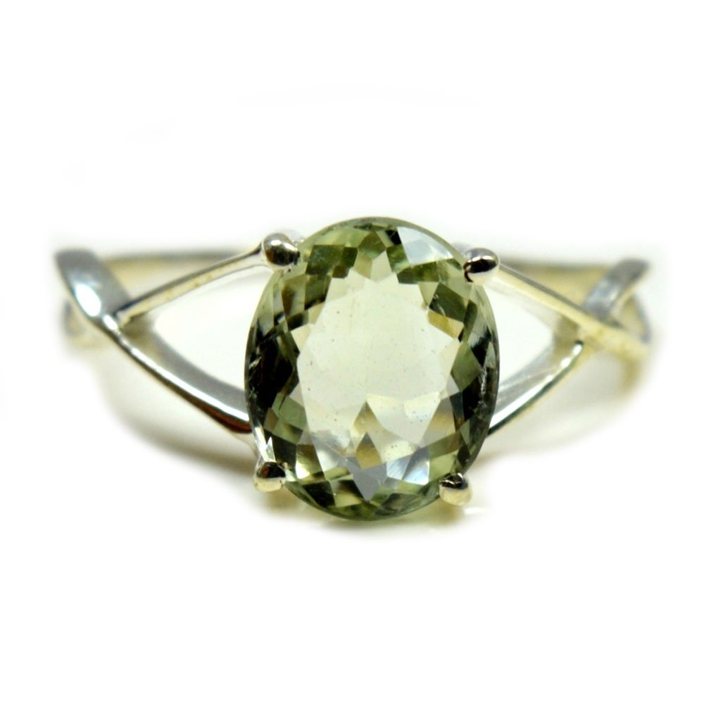 GemsonclickChoose Your Gemstone Astrology and Astronomy Rings sterling silver Oval Shape Chakra Healing Rings Ornaments Surprise for Wife Symbol of Love Clarity Comfortable US Size 4 to 12