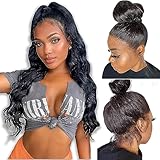 ALIPOP 22 Inch Body Wave 360 Lace front Wigs Human Hair Pre Plucked 200% Density,Hd Transparent Lace Front Wigs Human Hair Wigs for Black Women With BabyHair Can Make Ponytail and Buns