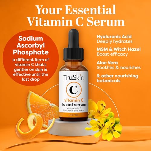 TruSkin Brightening Vitamin C Serum for Face with Hyaluronic Acid, 2 fl oz — view 2