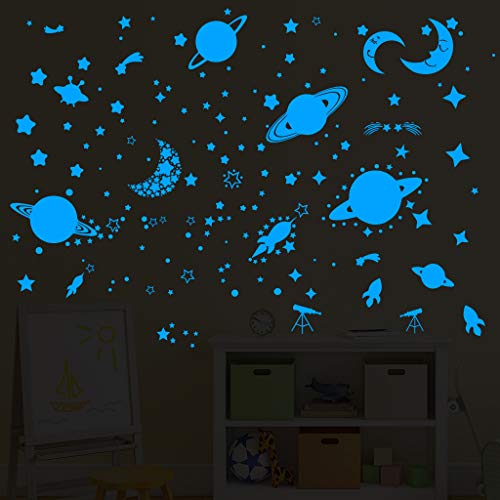 PLAZALA Halloween Decoration Glow in The Dark Planets Stars Constellations...