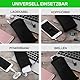 wortek Universal Handytasche Nylon Mesh 18,5 x 9cm Handy Tasche Handysocke für gängige Smartphone bis 6,5 Zoll – Handy Zubehör Mesh Beutel Kopfhörer Smartphonetasche schwarz