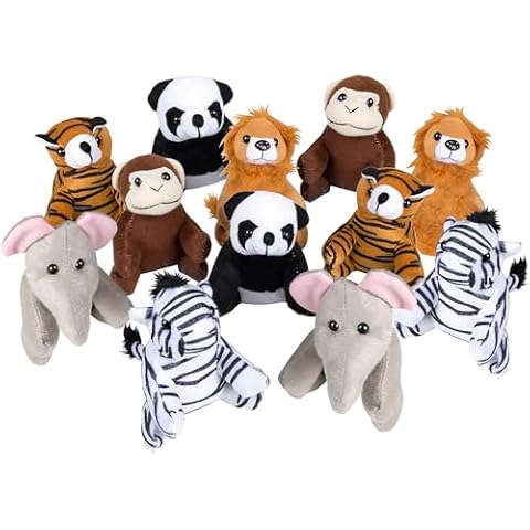 Adventure Planet 5-inch Zoo Animal Plush (Bulk Pack of 12 Pieces) Cover