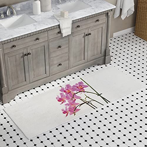 Badteppich-Set, Schmetterlings-Orchidee, Badezimmer-Fußmatte, saugfähig, rutschfest, mit Läufer, Küchenfußmatte, Teppich, 60 x 89 cm + 60 x 180 cm, 2 Stück – Bild 7