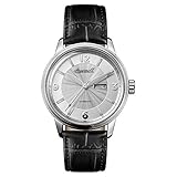 Automatische Bewegung Ingersoll Herren Analog Automatik Uhr mit Leder Armband I00202