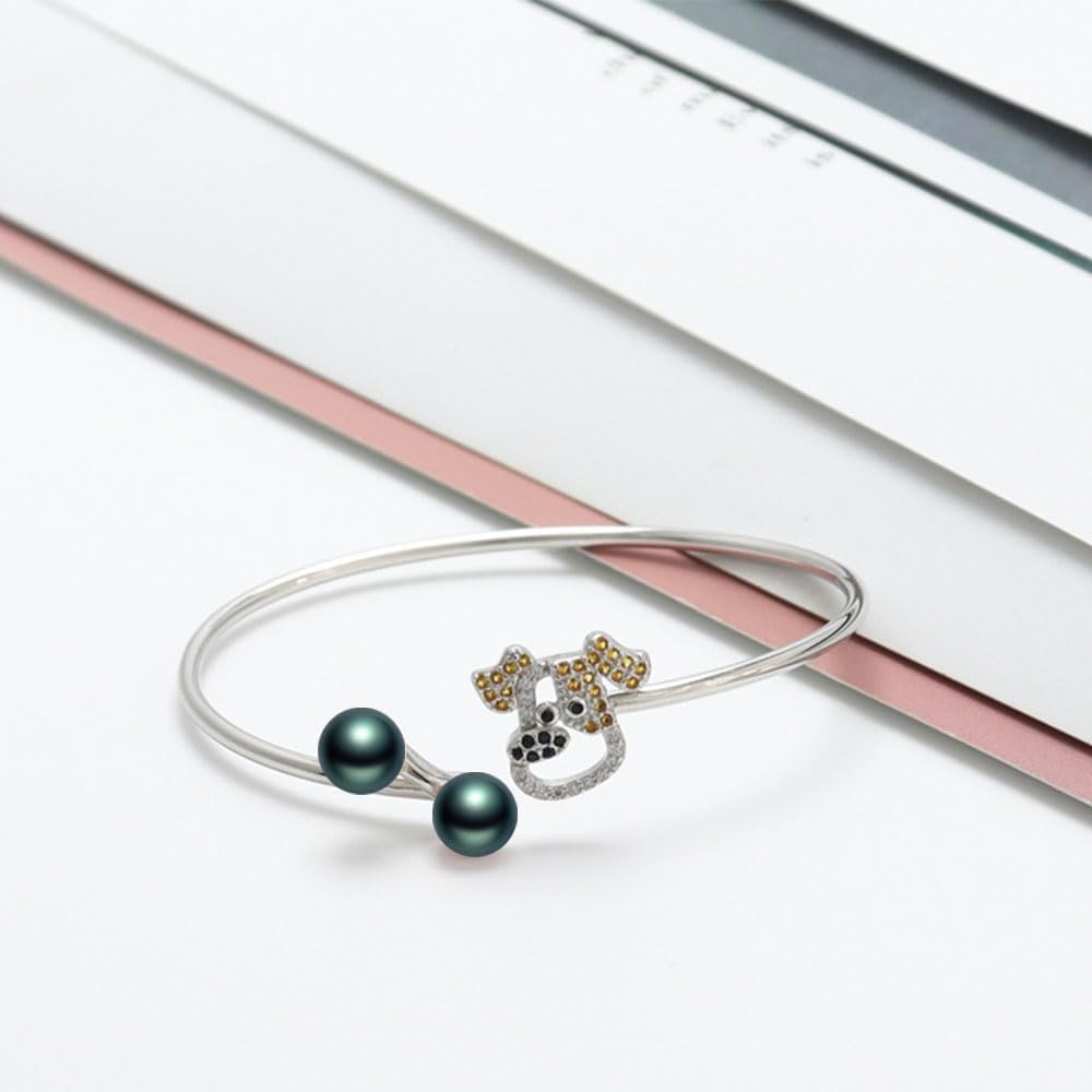 Gifts for Wife Anniversary Bracelet for Women- Tahitian Black Pearl Bracelet Real AAA Quality Handpicked Nature Pearls - Gifts for Mom Girlfriend Her NO11369