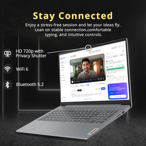 Image of Lenovo IdeaPad Slim 3 15.6 inch FHD Anti-Glare Business Laptop, Intel Core i3-N305, 8GB LPDDR5 RAM, 288GB Storage(128GB UFS+160GB Docking Station), Intel UHD Graphics, WiFi 6, Win 11 Pro, Gray