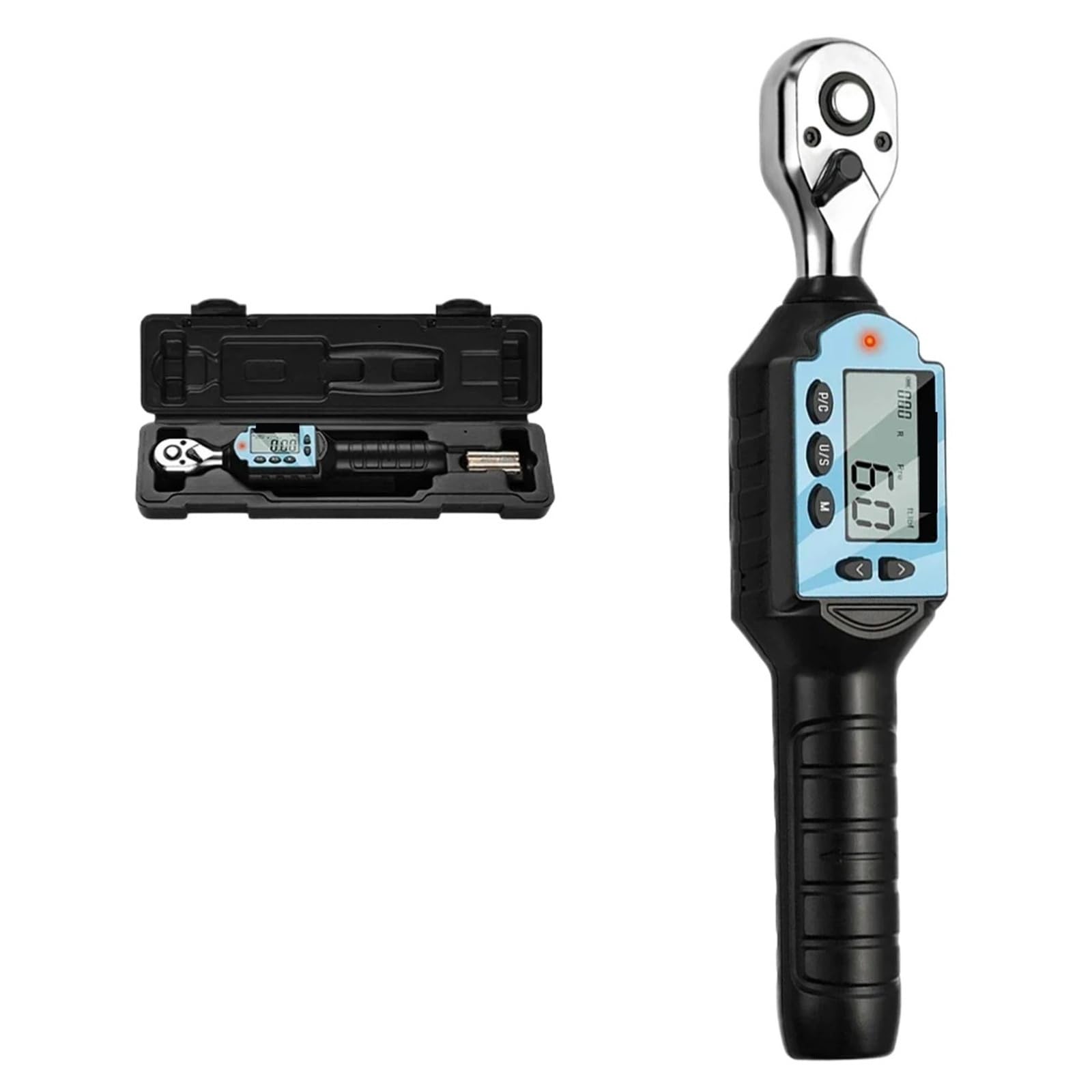 MINING Torque Adapter 1/2 3/8 1/4 Digital Preset Torque Wrench Bidirectional Ratchet Head Professional Adjustable Bicycle Repair Hand Tools(GM100)