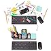 The Original Magnetic Desk Organizer (As Seen On PBS) - Patented Office Supplies Holder with Customizable Trays - Black Bamboo