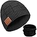 YogerYou Bluetooth Beanie Hat Headphones Winter Knit Hat Gifts for Men Women Black