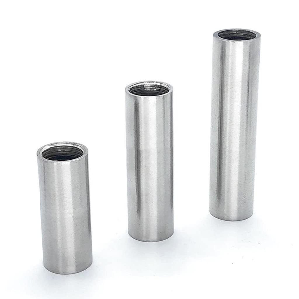 304 Stainless Steel Pipe Fitting Adapter, 1/8" 1/4" 3/8" 1/2" 3/4" 1" BSP Female Thread Long And Short Section Industrial DIY Accessories 1pcs(250mm,1/4")