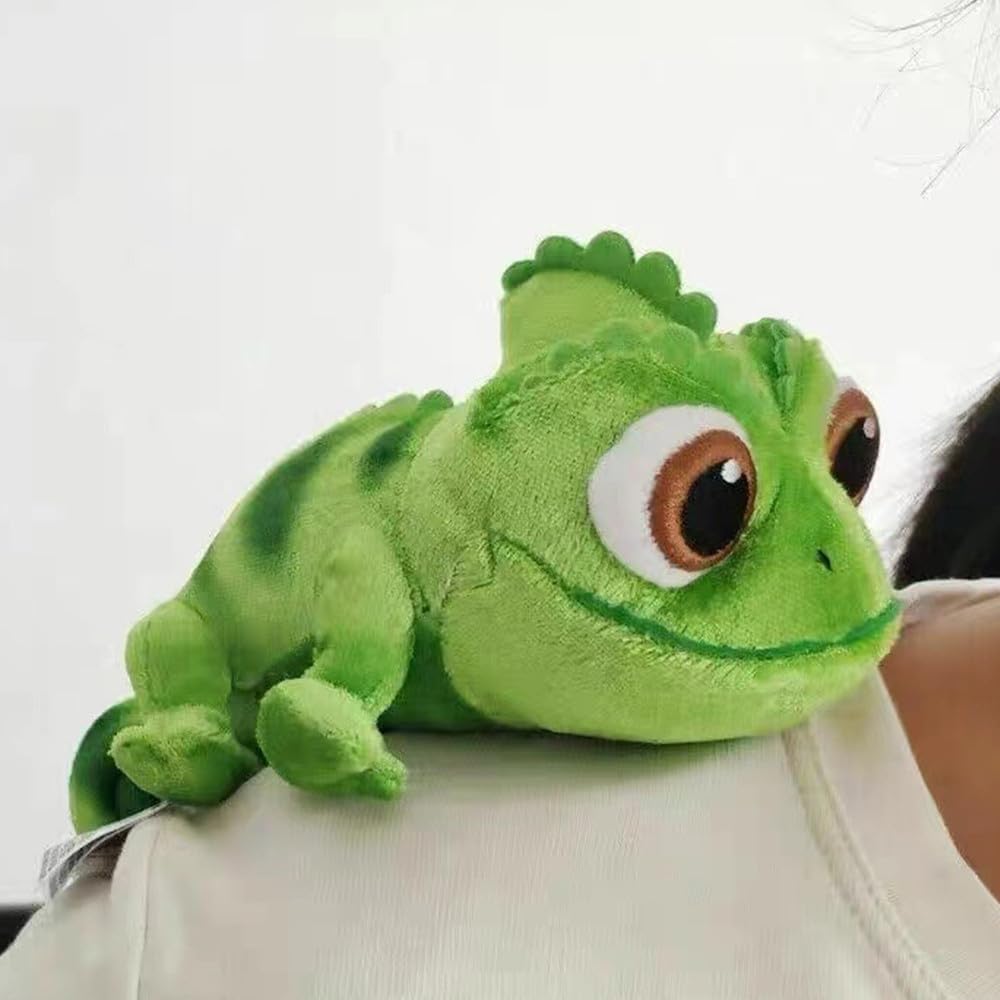 eamve 14cm Pascal Shoulder Riding Chameleon Stuffed Animal Toy,Pascal Chameleon Plush Doll,Lizard Plush Animal Toys,Play Figure Chameleon Pascal Plushies Pillow for Kids Plush Figure