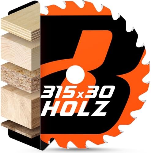 BAUBECK Sägeblatt 315x30 schneller Schnitt in Holz - Zuschnitt 30 Zähne - Kreissägeblatt 315x30 für Holz uvm. - Kreissägeblatt 315x30x2.2
