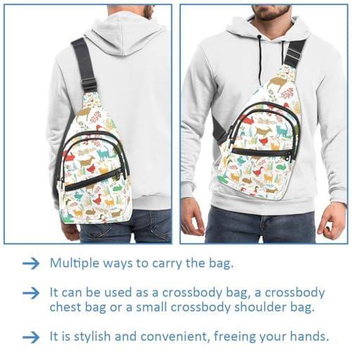 Bolso bandolera de hámster impermeable con correa ajustable para pecho y espalda 2