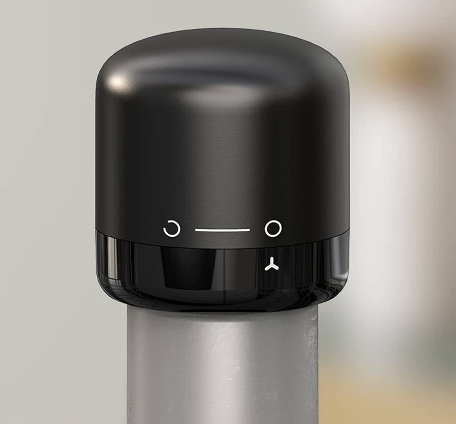 ZUMIE Reusable Silicone Sealed Wine Bottle Stopper Wine Stopper with Rotating Switch ABS Plastic Stopper Bottle Caps for Wine Beer Fizzy Alcohol Saver, Black, Pack of 1-image-14