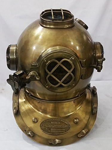 SCUBA MARK V 18" DIVERS HELMET HM830 WATER DIVING BOSTON VINTAGE nautical by brass gift store