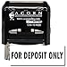 MaxStamp - Self-Inking for Deposit Only Stamp (Blue Ink)