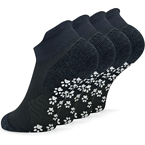 Image of KitNSox 2 Pack Non Slip Grip Yoga Socks for Men Women, Non Skid Cushioned Hospital Maternity Ballet Pilates Floor Dance Socks