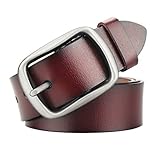 [maikun] [マイクイーン] ベルト メンズ カジュアル おおきいサイズ メンズベルト おしゃれ 本革 クリスマス プレゼント ブラウン 115cm