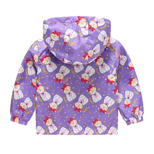 Kids Girls Waterproof Windproof Jacket Hooded Long Sleeve Full Zip Up Hoodie Boys Cool Print Fall Winter Outwear Jackets2