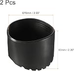MECCANIXITY Ladder Non-Slip Feet Mat 76mm ID Rubber Round Telescopic Ladder Accessories Pad Cover Cushion for Ladder Protection Black Pack of 2