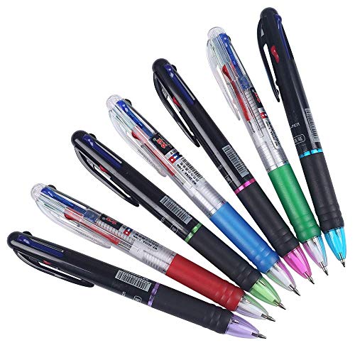 Ipienlee Multicolor Ballpoint Pens 0.7Mm Ball Point Pen 4 Color Ink (Black, Blue, Red, Green) In One Retractable Ballpoint Pen For Office School Supplies Pack Of 24 #TOP5