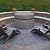 PATIOASIS Grey Round Fire Pit Cover Outoor 36 inch Dia Waterproof Patio Deck Propane Fire Bowl Cover 600D Heavy Duty All Weather Resistant