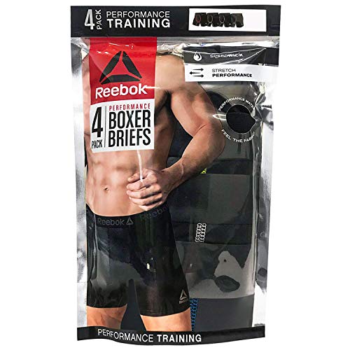 Reebok Mens 4 Pack Performance Boxer Briefs with Comfort Pouch2