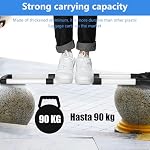 AKOZLIN Hand Truck Folding Portable 180lbs Capacity Aluminum Alloy Plate Luggage Cart Foldable Height Adjustable Hand Cart with 2 Wheels/Fixed Rope for Home, Auto, Office,Travel Use
