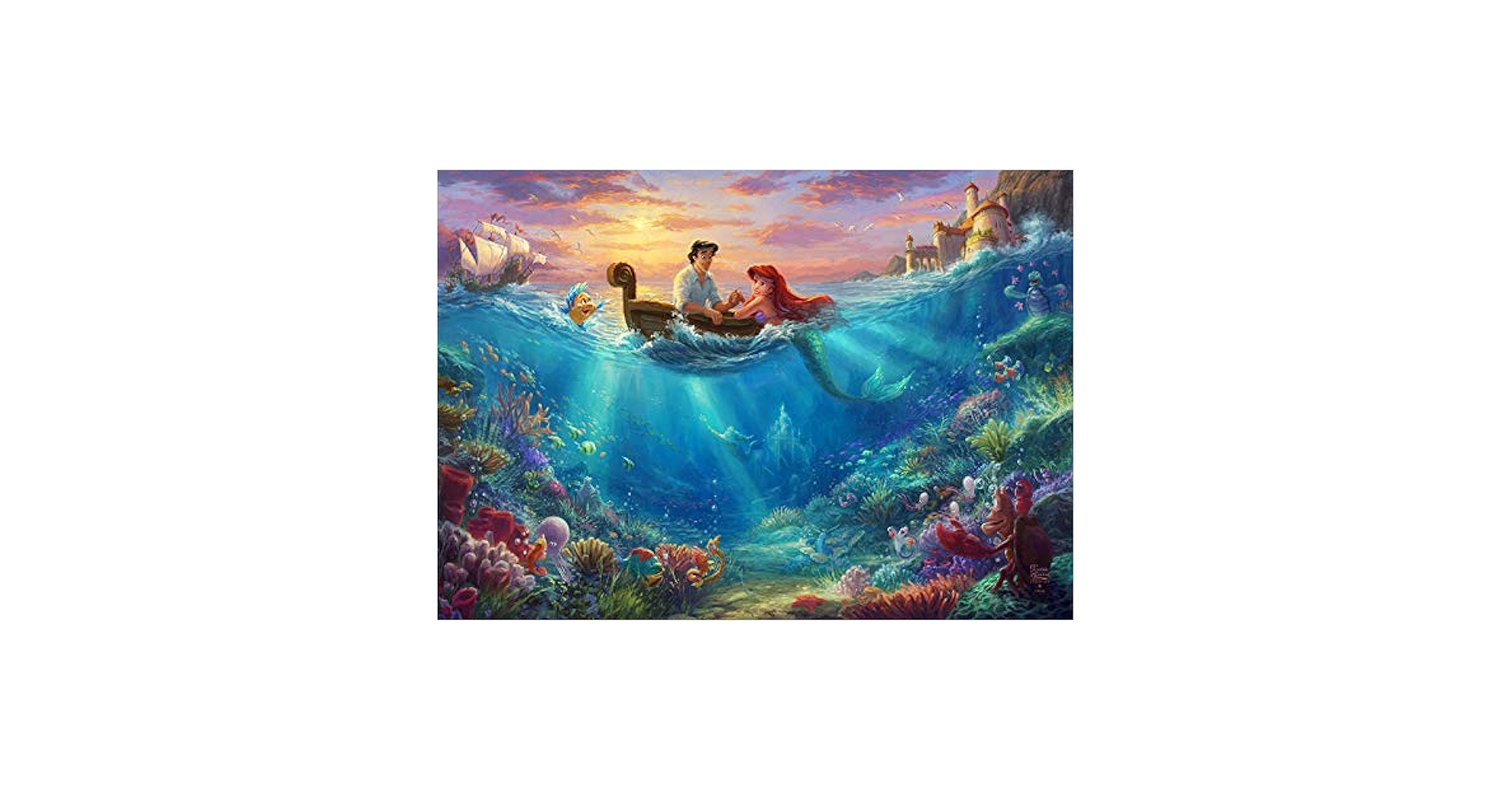 Amazon.co.jp: 西洋絵画 トーマスキンケード リトルマーメイド