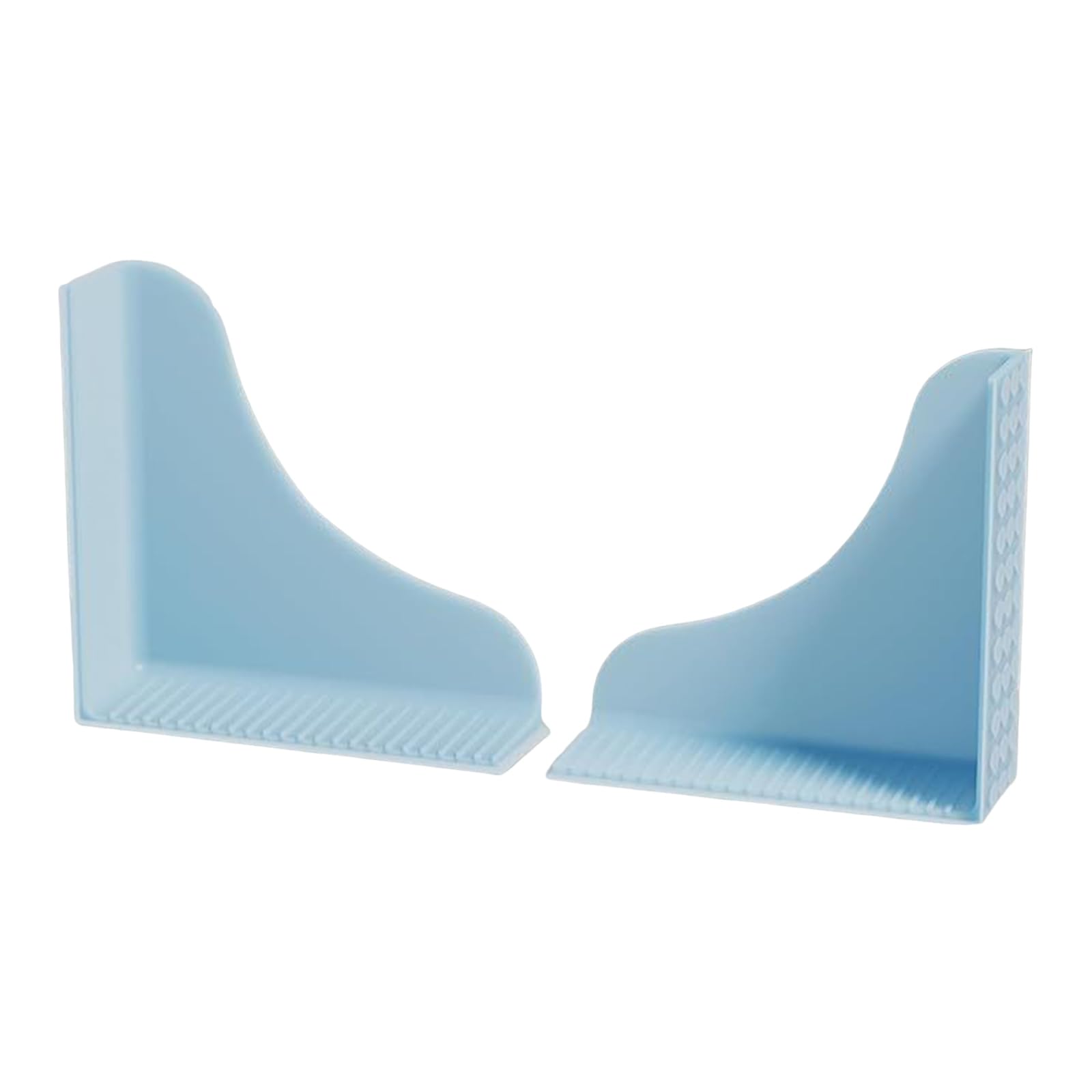 Introti 2Pcs Silicone Bath Tub Water Blocker Secure Seal Bathtub Water Baffle One-Piece Design Shower Splash Guard for Bathtubs(Blue)