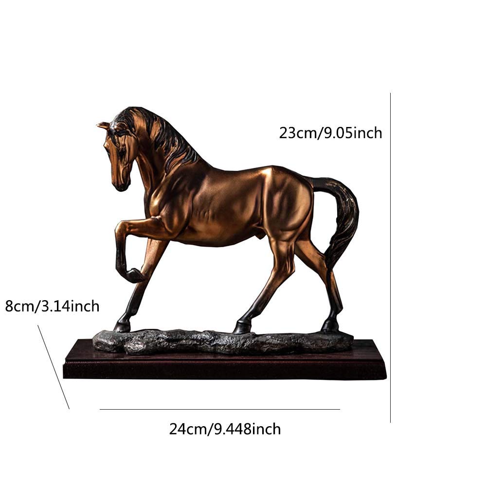 Konia statuetka figurka bieganie zwierzę prosta sztuka rzeźba ozdoba salon biuro dekoracje, C