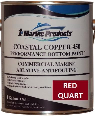 US Marine Products Coastal Copper 450 Ablative Antifouling Bottom Paint RED Quart
