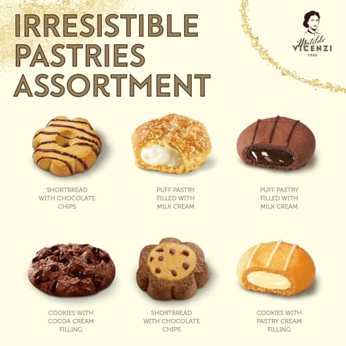 Matilde Vicenzi Verona Cookie Tin - Gourmet Italian Cookies Assortment in Individually Wrapped Trays - Pastries & Bakery Dessert for Christmas Gifts - Assorted Cookies in Italian Design Gift Tin 25.4oz (720g) - Thumbnail 3