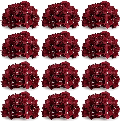 DIYDOFUN 11.81 Inch Hydrangea Flower Balls for Centerpieces - 12